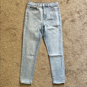 Express Blue Skinny Jeans High-Waisted